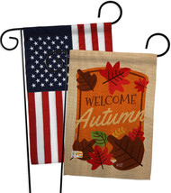 Welcome Autumn - Impressions Decorative USA - Applique Garden Flags Pack - GP137 - £24.90 GBP