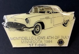 Monticello Lions Club 4th of July 1984 Lapel Pin &#39;57 T-Bird Classic Car - £17.54 GBP