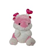Kellytoy Valentines Pink White Hamster Plush Love Stuffed Animal 2016 12&quot; - $30.48