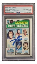 Guy Lafleur Signé 1976 Topps #5 Puissance Jeu Goals Meneurs Hockey Card PSA / - £85.27 GBP