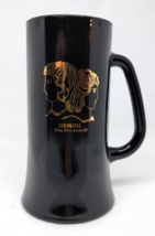 Tiara Exclusives Black Glass Cold Beverage Mug Gemini The Twins Zodiac Tankard - £12.05 GBP