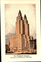 POSTCARDHotel Waldorf Astoria-Park Avenue NYC, - Lumitone Print-BK27 - £1.56 GBP