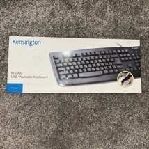  Kensington Pro Fit USB Washable Keyboard, Black (K64407US) - $14.85