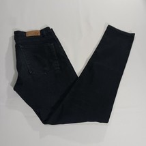 Second Image Women's Black Denim Skinny Jeans Mid Rise Size 28 (30×31.5) image 2