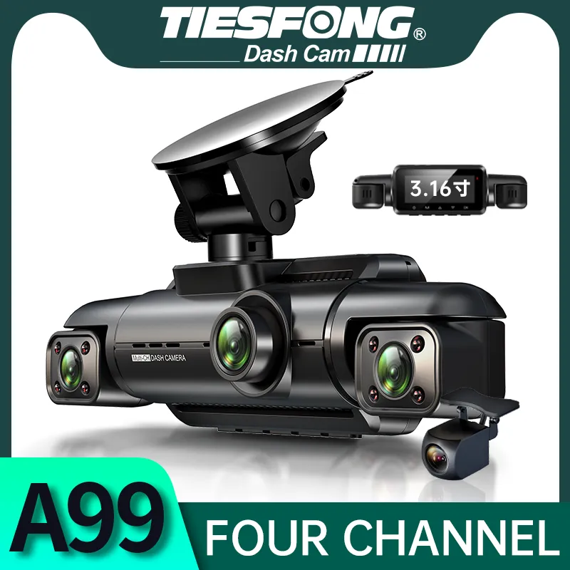 Ti Esfong Car Dash Cam 4 Channel A99 Fhd 1080P For Car Dvr 360°Auto Video - £138.26 GBP+