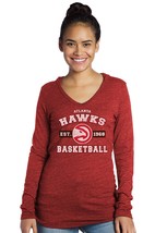 Majestic Athletic NBA Atlanta Hawks Womens Premium Triblend Hoodie - £13.23 GBP