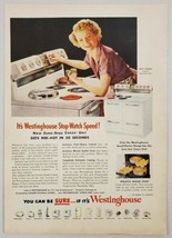 1951 Print Ad Westinghouse Speed Electric Ranges TV Star Betty Furness - $9.25
