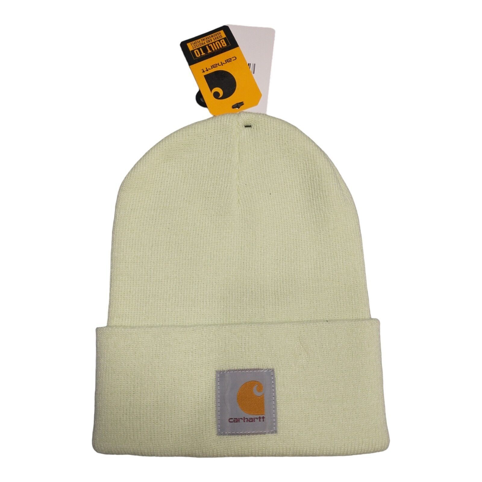 Carhartt Beanie Cuffed Hat Men's One Size Green Acrylic Knit Ear Warmer A18GB4