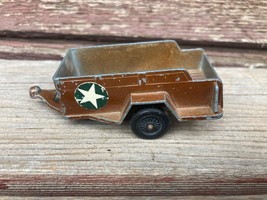 VTG Tootsietoy Brown Army Trailer Metal Toy 3.25&quot; - £7.87 GBP