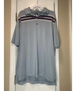Mens Footjoy Golf Polo Blue Navy Pink Striped XXL 2XL - $40.68 CAD