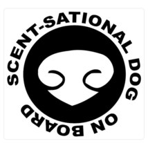 BARN HUNT SCENT SATIONAL DOG ON BOARD Medium Die Cut Sticker - £8.05 GBP