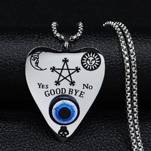 Evil Eye Necklace Ouija Pendant Sun Moon Stainless Steel Occult Goth Wicca New - £9.35 GBP