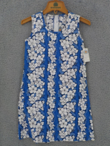 PACIFIC LEGEND SLEEVELESS GIRLS TANK DRESS SIZE 12 BLUE WHITE FLORAL COT... - $17.99
