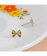 Bronze Bowtie Pasta Post Earrings 8x10mm - $27.67 CAD