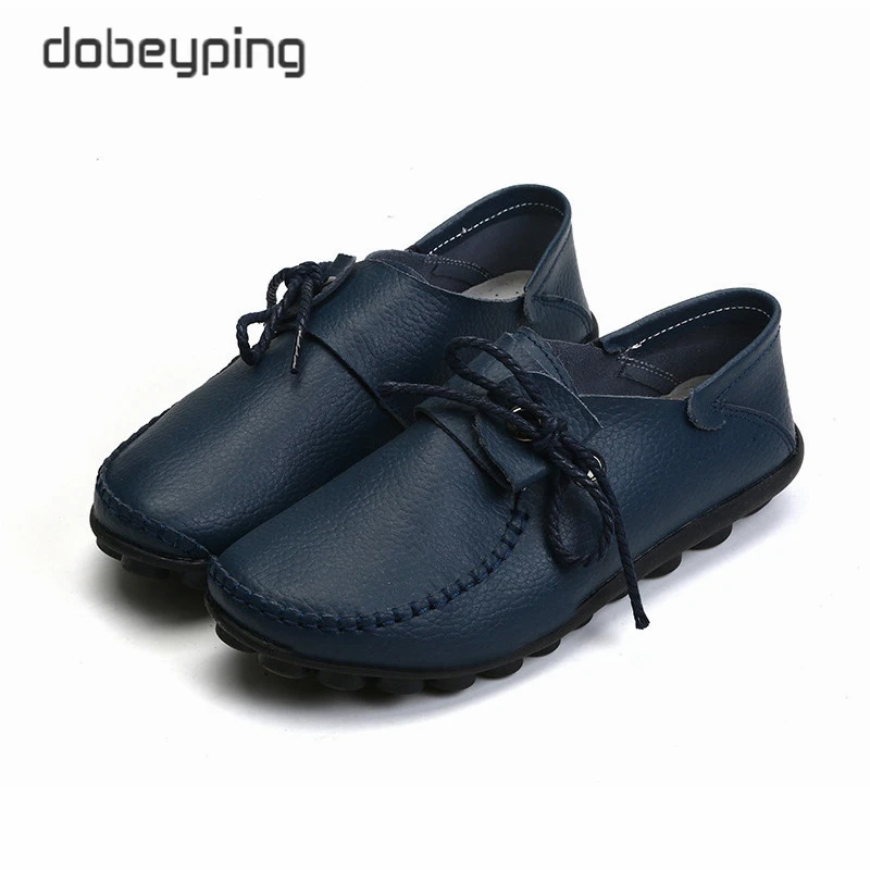 New Spring Autumn Casual Women&#39;s Shoes Leather Female Flats Moccasins -Up Mother - £56.14 GBP