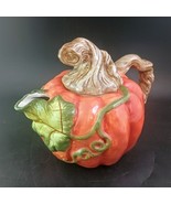 Pumpkin Teapot 6-1/2&quot;, 40 Oz Capacity, GORGEOUS!  By BICO China - $14.00