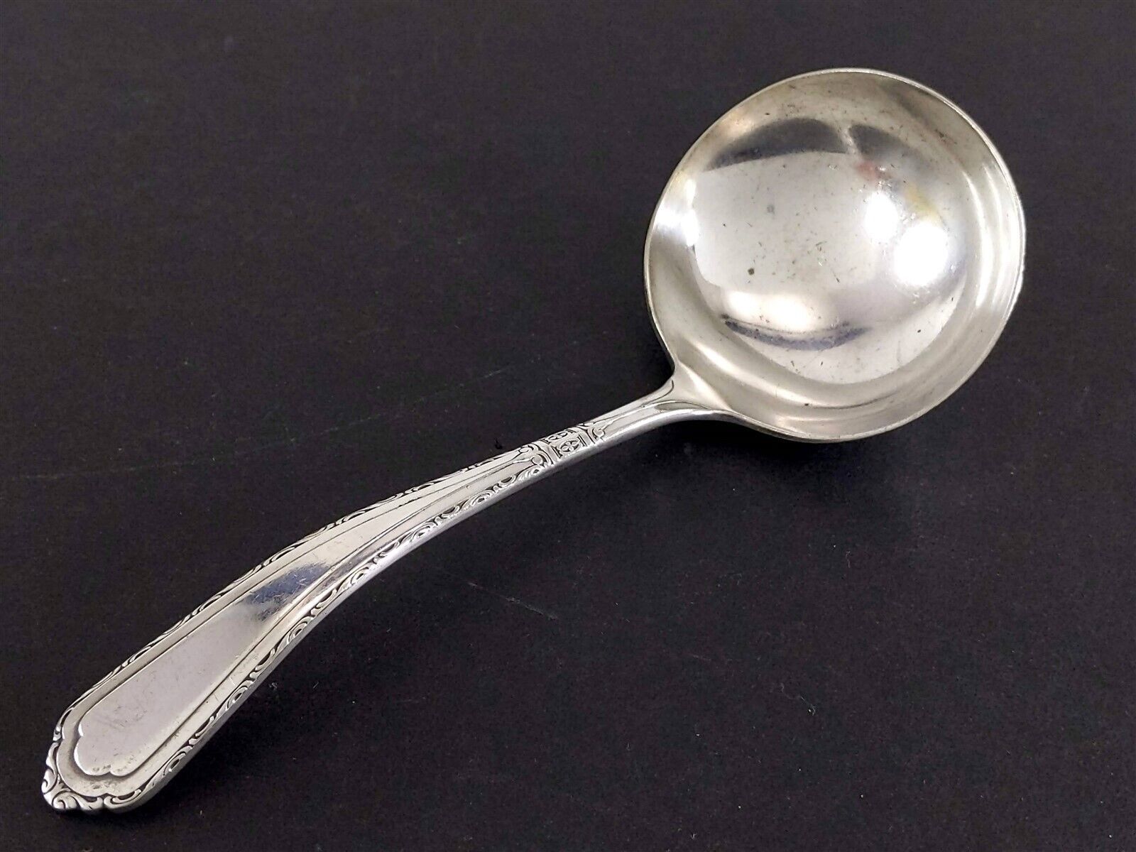 Primary image for Wallace Cromwell CARLTON Solid Gravy Ladle 6-3/8" Flatware Silverplate 1925