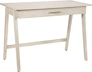 Home Office Computer Desk 42&quot;W X 20&quot;D X 30&quot;H White Wash Set Of 1 - £231.18 GBP