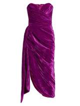 Draped velvet Midi Dress - $899.00