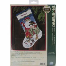 Dimensions Counted Cross Stitch &#39;Santa Snowman&#39; Personalized Christmas S... - $11.68