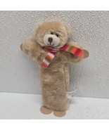 Russ Barnes &amp; Noble Bear With Scarf Plush Book Pals 7&quot; Bendable Bookmark - $27.63 CAD