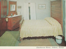 Vintage Postcard Eisenhower Home Abilene Kansas Bedroom of Dwight and Edgar - £4.73 GBP