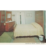 Vintage Postcard Eisenhower Home Abilene Kansas Bedroom of Dwight and Edgar - £4.74 GBP