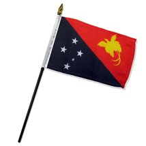 RFCO Papua New Guinea 4&quot;x6&quot; Desk Stick Flag (No Base) (1 Flag) - £2.26 GBP+