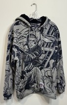 Vintage Ecko Unltd Hoodie Mens XL Gray Y2K Grunge Skater All Over Print ... - £114.47 GBP