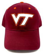 Virginia Tech University Hokies Vt Logo Adjustable Curved Bill Hat Cap Retro Nwt - £9.79 GBP