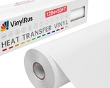 Heat Transfer Vinyl-12 X 50Ft White Iron On Vinyl Roll For Shirts, Htv V... - £46.60 GBP