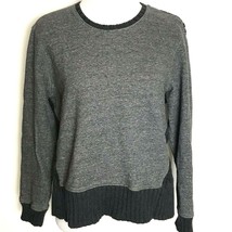 Athleta Sweatshirt Sweater Womens Petite SP Madera Gray Wool Blend Cable Knit - £21.74 GBP