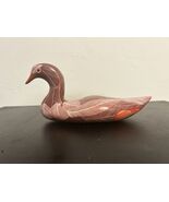 Vtg Hand Carved Wood Duck Folk Art Signed 4”x9.5” - €21,26 EUR