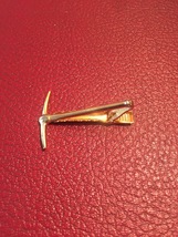Vintage 60s gold plated Pick Axe tie clip (bar style) image 3