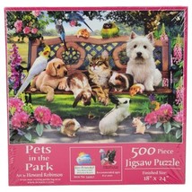 Pets in the Park 500 Piece Jigsaw Puzzle 18&quot; x 24&quot; - £7.52 GBP