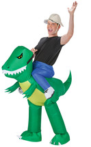 Funny Inflatable Dinosaur Rider Adult Unisex Instant Costume Gag - £51.16 GBP