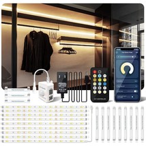 8 Pc Under Cabinet Lighting Kit,15 Ft Available,App&amp;Remote Controller,Ad... - £14.83 GBP