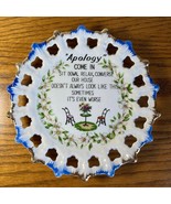 Vintage APOLOGY PLATE Decorative Funny Messy House 7&quot; - £7.50 GBP