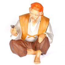 Muñeca Vintage Japonesa Hakata Urasaki, Anciano Sosteniendo Un Pequeño P... - $237.91