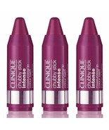 Clinique Chubby Stick Intense Lip Colour Balm Roundest Raspberry - Lot of 3 Mini - $24.95