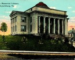 Jones Memorial Library Lynchburg VA Virginia 1910 DB Postcard T18 - $9.85
