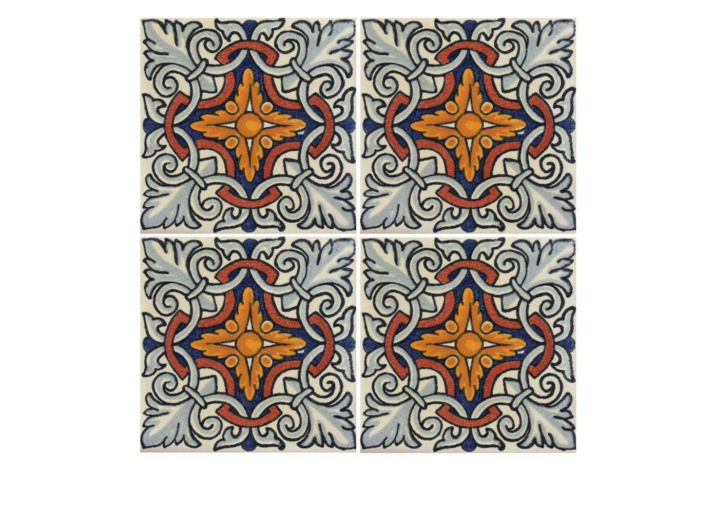 POOL TILES Mexican Talavera Ceramic Frost Proof Handcrafted Tiles - Ferr... - $199.00