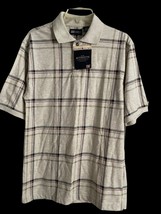 NWT Vintage Faded Glory Polo Shirt Adult Size Small Plaid Knit Men’s Bei... - $269.74 MXN