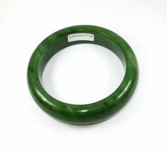2.3&quot; China Certified Nature Hetian Nephrite Jade Women&#39;s Green Bangle Bracelet 7 - £364.57 GBP