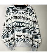 Y2K 90’s Vintage expressions textured crew neck grandpa sweater size large - $34.99 CAD