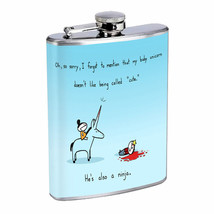 Ninja Unicorn Em1 Flask 8oz Stainless Steel Hip Drinking Whiskey - $14.80