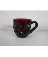 Avon Cape Cod Tea Coffee Cup Mug Ruby Red Glass Cranberry Vintage - €6,64 EUR
