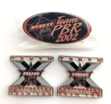 Lot 3 VTG Team PBR Professional Bull Riders Pins 2002 &amp; 2003 10th X Anniversary - $19.99