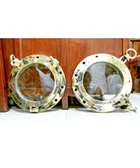 Marine Vintage Style 2 Key Opening Brass Porthole Set of 2 - €614,49 EUR