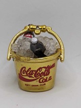 Coca Cola In Gold Bucket Magnet - $22.33